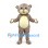 Bear Mascot Costume in Brown Speckled Fur with Cream Belly