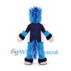 Monster Mascot Costume in Blue with Spiky Hair and Navy Jacket