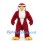 Eagle Mascot Costume in Burgundy with White Chest and Yellow Feet