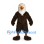 Eagle Mascot Costume in Dark Brown with White Head and Orange Beak