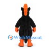 Horse Mascot Costume in Black with Orange Mane Hooves and Gloves