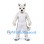Wolf Mascot Costume in White with White Sports Uniform
