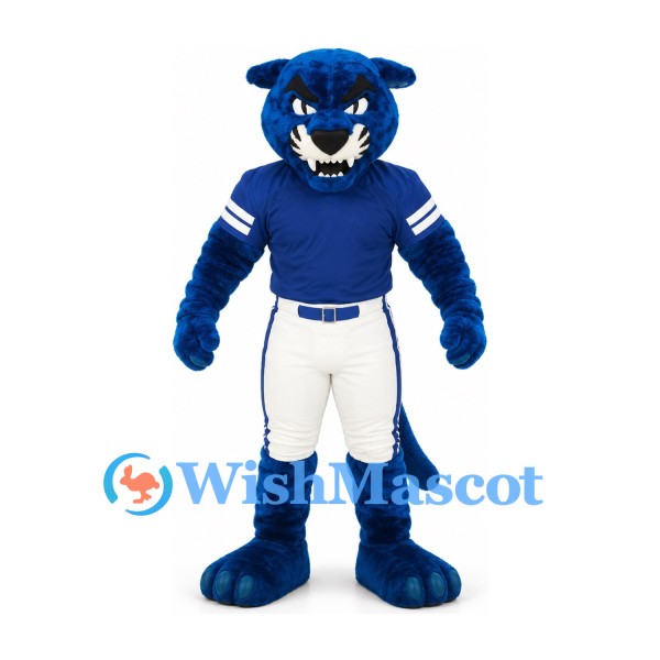 Panther Mascot Costume in Navy with White Football Trousers