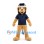 Lion Mascot Costume in Tan with Navy Polo Shirt and Silver Crown