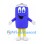 Drink Can Mascot Costume in Blue with Silver Top and Yellow Legs