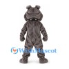 Bulldog Mascot Costume in Dark Gray with Black Studded Collar