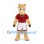 Horse Mascot Costume in Cream with Red Shirt and White Sports Shorts