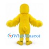 Chick Mascot Costume in Yellow with Small Wings and Striped Legs