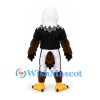 Eagle Mascot Costume in Brown and White with Black Football Jersey