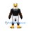 Eagle Mascot Costume in Brown and White with Black Football Jersey