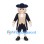 Patriot Mascot Costume in Navy and Cream with Gray Wig and Tricorn Hat