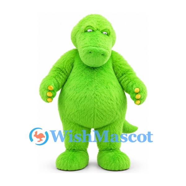 Gorilla Mascot Costume in Lime Green with Rounded Body