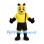 Panda Mascot Costume in Yellow and Black with Yellow Sports Shirt