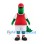 Crocodile Mascot Costume in Green with Red Shirt White Sports Shorts and Cap