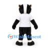 Badger Mascot Costume in Black and White with White Shirt