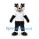 Badger Mascot Costume in Black and White with White Shirt