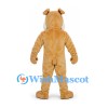 Dog Mascot Costume in Tan with Cream Chest and Floppy Ears
