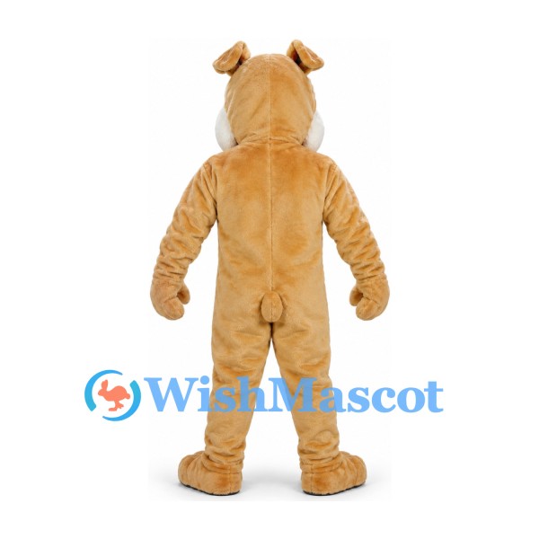Dog Mascot Costume in Tan with Cream Chest and Floppy Ears