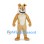 Dog Mascot Costume in Tan with Cream Chest and Floppy Ears
