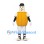 Barrel Character Mascot Costume in Orange and Cream with Black Hat