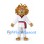 Lion Mascot Costume in Tan with Karate Uniform and Black Belt
