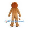 Lion Mascot Costume in Tan with Orange Mane and Long Tail
