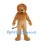 Lion Mascot Costume in Tan with Orange Mane and Long Tail