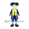 Patriot Mascot Costume in Navy and Yellow with Tricorn Hat
