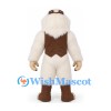 Yeti Mascot Costume in Cream with Goggles Brown Vest and Boots