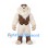 Yeti Mascot Costume in Cream with Goggles Brown Vest and Boots
