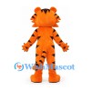 Tiger Mascot Costume in Orange with White Belly and Black Stripes