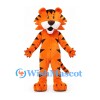 Tiger Mascot Costume in Orange with White Belly and Black Stripes