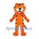 Tiger Mascot Costume in Orange with White Belly and Black Stripes