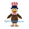 Eagle Mascot Costume with Red White and Blue Top Hat and Bow Tie