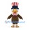 Eagle Mascot Costume with Red White and Blue Top Hat and Bow Tie