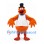 Bird Mascot Costume in Orange with Black Top Hat and White Shirt