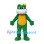 Frog Mascot Costume in Green with Gold Crown and Yellow Belly