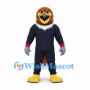 Eagle Mascot Costume in Brown with Navy Outfit and Red Wristbands