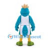 Bird Mascot Costume in Teal with White Basketball Uniform and Green Feet