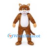 Tiger Mascot Costume in Brown with Fine Stripes and White Chest