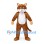 Tiger Mascot Costume in Brown with Fine Stripes and White Chest