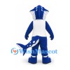 Manta Ray Mascot Costume in Blue and White with Spotted Fins