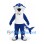 Manta Ray Mascot Costume in Blue and White with Spotted Fins