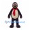 Turtle Mascot Costume in Dark Purple with Brown Shell and Red Scarf