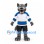 Wolf Mascot Costume in Gray with White and Blue Hockey Jersey