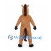 Horse Mascot Costume in Tan with Brown Mane and Black Hooves