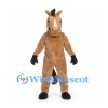 Horse Mascot Costume in Tan with Brown Mane and Black Hooves