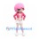 Girl Mascot Costume with Pink Bob Hair Pink Jacket and White Skirt