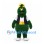 Monster Mascot Costume in Dark Green with Yellow Cap and Black Vest