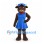 Cow Mascot Costume in Brown with Blue Dress and Matching Bow